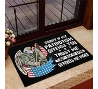 Felpudo Entrada casa Bienvenido Veterano - Disculpen si mi Patriotismo Les ofende (Felpudo)