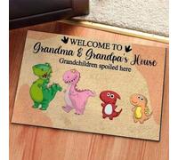 Felpudo Entrada casa Bienvenidos a casa de los Abuelos: ¡Aquí los Nietos Son consentidos!