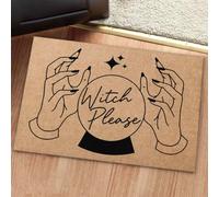 Felpudo Entrada casa Bruja de Halloween, por Favor, Igualdad, Felpudo