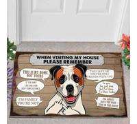 Felpudo Entrada casa Bulldog Americano: Recuerda, Esta es mi casa. Felpudo Gracioso.