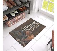 Felpudo Entrada casa Dachshund - Bienvenido. Espero Que te guste el Pelo de Perro. Alfombra de Bienvenida.