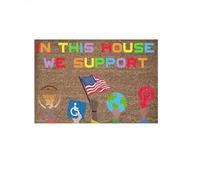 Felpudo Entrada casa Derechos Humanos LGBT - En Esta casa apoyamos la Justicia (Felpudo Decorativo para la Entrada)