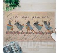 Felpudo Entrada casa El Dios del Rodeo Dice Que Eres un Felpudo