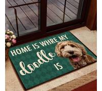 Felpudo Entrada casa El hogar es Donde está mi Garabato. Felpudo para Interiores y Exteriores.