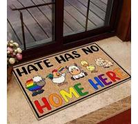 Felpudo Entrada casa El Odio no Tiene Cabida aquí. Felpudo de Bienvenida con Forma de Pollo, Oveja y Animal.