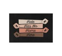 Felpudo Entrada casa El Odio no Tiene hogar aquí. Felpudo de Interior y Exterior del Orgullo Negro.