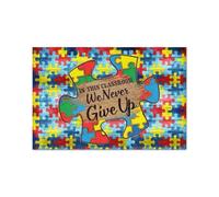 Felpudo Entrada casa En Esta Aula Nunca Nos rendimos. Felpudo de Rompecabezas