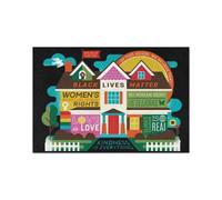 Felpudo Entrada casa En Esta casa Creemos en el Felpudo Black Lives Matter: los Derechos de Las Mujeres Son Derechos Humanos.