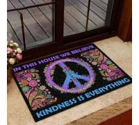 Felpudo Entrada casa En Esta casa Creemos Que la amabilidad lo es Todo. Felpudo para Interiores y Exteriores.