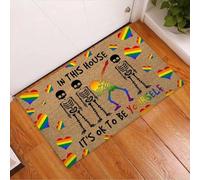 Felpudo Entrada casa En Esta casa está Bien ser tú Mismo - Felpudo de Apoyo LGBT
