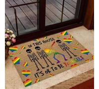 Felpudo Entrada casa En Esta casa está Bien ser tú Mismo. Felpudo LGBT