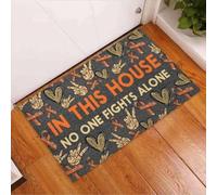 Felpudo Entrada casa En Esta casa Nadie Lucha Solo (Frase Motivacional) - Felpudo