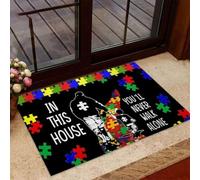 Felpudo Entrada casa En Esta casa Nunca caminarás Solo. Felpudo de Padre e Hijo.