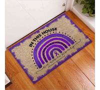 Felpudo Entrada casa En Esta casa Nunca Nos rendimos - Felpudo de concienciación sobre el Alzheimer