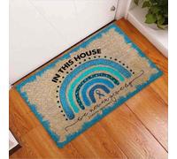 Felpudo Entrada casa En Esta casa Nunca Nos rendimos - Felpudo de concienciación sobre la Diabetes