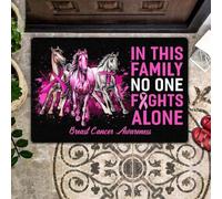 Felpudo Entrada casa En Esta Familia Nadie Pelea Solo. Felpudo de Bienvenida.