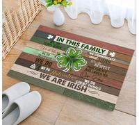 Felpudo Entrada casa En Esta Familia Somos irlandeses. Felpudo Gracioso.
