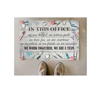 Felpudo Entrada casa En Esta Oficina Somos un Equipo. Dentista. Felpudo Divertido para Interiores y Exteriores.