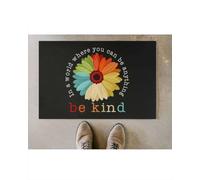 Felpudo Entrada casa En un Mundo Donde Puedes ser lo Que Quieras - Felpudo de Margaritas Sé Amable - Regalo LGBT