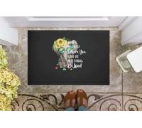 Felpudo Entrada casa En un Mundo Donde Puedes ser lo Que Quieras, sé Amable. Felpudo de Elefante. Regalo significativo.