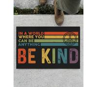 Felpudo Entrada casa En un Mundo Donde Puedes ser lo Que Quieras, sé Amable. Paz. Felpudo Vintage.