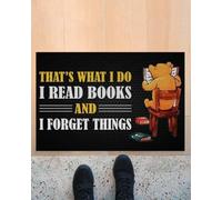Felpudo Entrada casa Eso es lo Que Hago: Leo Libros y olvido Cosas. Felpudo de Regalo para Amantes de los Libros.