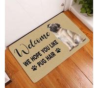 Felpudo Entrada casa Esperamos Que te guste el Felpudo de Bienvenida de fácil Limpieza con diseño de Pelo de Carlino.