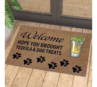 Felpudo Entrada casa Espero Que hayas traído Tequila y golosinas para Perros.