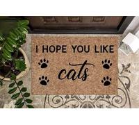 Felpudo Entrada casa Espero Que te guste el Felpudo de Gatos