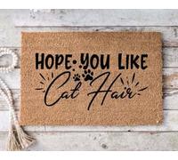 Felpudo Entrada casa Espero Que te guste el Felpudo de Pelo de Gato
