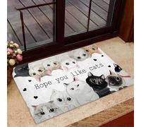 Felpudo Entrada casa Espero Que te gusten los Gatos - Felpudo de Gato