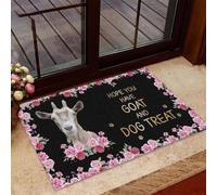 Felpudo Entrada casa Espero Que tengas un Felpudo con golosinas para Cabras y Perros