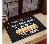 Felpudo Entrada casa Espero Que tengas una Muy Buena razón. Felpudo Divertido de Videojuegos.