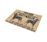 Felpudo Entrada casa Esta casa está protegida por el Señor y un Felpudo de Rottweiler.