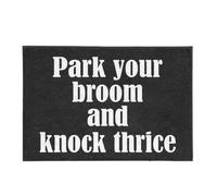 Felpudo Entrada casa Estaciona tu Escoba y Llama Tres Veces a la Puerta. Felpudo de Igualdad.