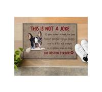Felpudo Entrada casa Esto no es una Broma: El Felpudo con Forma de Perro Boston Terrier