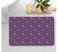 Felpudo Entrada Casa Estrellas Naranja Púrpura Alfombra Salon Lavable Alfombra Entrada Casa Exterior Poliéster Felpudo Exterior Lluvia Suave Alfombras de Habitacion Salon Antideslizante Tapete 100x120