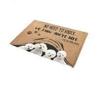 Felpudo Entrada casa Felpudo Bichón Frisé No Hace Falta Llamar