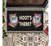 Felpudo Entrada casa Felpudo con búho: ¡Hoot's There Love! Idea de Regalo para Amantes de los búhos