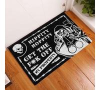 Felpudo Entrada casa Felpudo con Calavera: ¡Fuera de mi Propiedad!