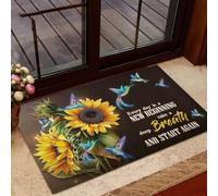 Felpudo Entrada casa Felpudo con colibrí: Cada día es un Nuevo Comienzo