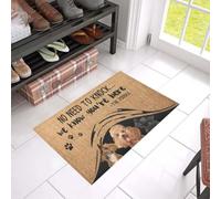 Felpudo Entrada casa Felpudo con Estampado de caniche: Sabemos Que estás aquí