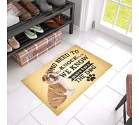 Felpudo Entrada casa Felpudo con Estampado de Huella de Perro: No Hace Falta Llamar