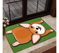Felpudo Entrada casa Felpudo con Forma de Perro Corgi Gracioso