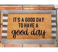 Felpudo Entrada casa Felpudo con Frase Motivacional: ¡Hoy es un Buen día para Tener un Buen día!