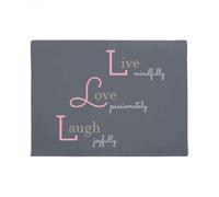 Felpudo Entrada casa Felpudo con Frase motivadora Positiva: Vive, ama, ríe, sé Feliz