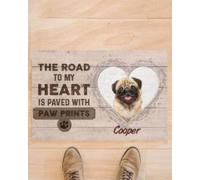 Felpudo Entrada casa Felpudo con Huella de Pata: El Camino a mi corazón está pavimentado con Huellas de Pata