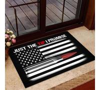 Felpudo Entrada casa Felpudo con la Bandera Estadounidense de Veterano, Solo la Punta, lo Prometo