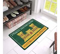 Felpudo Entrada casa Felpudo con la Frase Aquí Vive una Orgullosa Familia del Ejército de EE. UU Veterano o un Amigo.