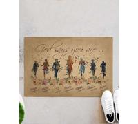 Felpudo Entrada casa Felpudo con la Frase Dios del Corredor Dice Que Eres un Felpudo - Regalo de cumpleaños para Amantes del Running